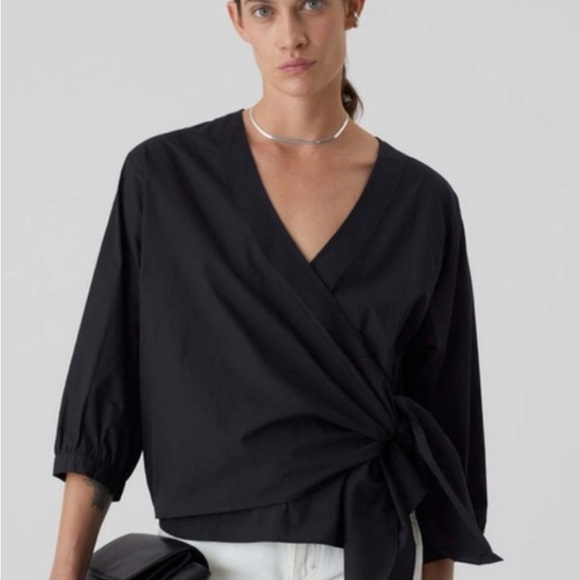 Closed Tops - Closed Organic Cotton Wrap Blouse
